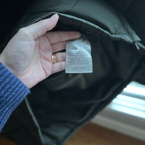 Levi's Women's Soft Sherpa Lined Diamond Quilted Long Parka Green Jacket NWT - Picture 10 of 11